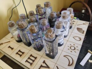 Potion Bottles on Potion Table